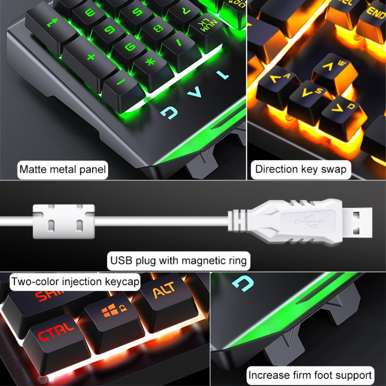 YINDIAO V2 Silent Mechanical Feel Gaming Keyboard Mouse Set