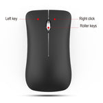 HXSJ T23 Bluetooth 5.0 + Bluetooth 3.0 + 2.4GHz Wireless Three Modes 4-Keys 1600 DPI Adjustable Ergonomics Optical Mouse, T23 Black