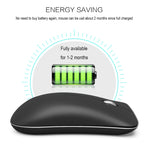 HXSJ T23 Bluetooth 5.0 + Bluetooth 3.0 + 2.4GHz Wireless Three Modes 4-Keys 1600 DPI Adjustable Ergonomics Optical Mouse, T23 Black