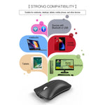 HXSJ T23 Bluetooth 5.0 + Bluetooth 3.0 + 2.4GHz Wireless Three Modes 4-Keys 1600 DPI Adjustable Ergonomics Optical Mouse, T23 Black