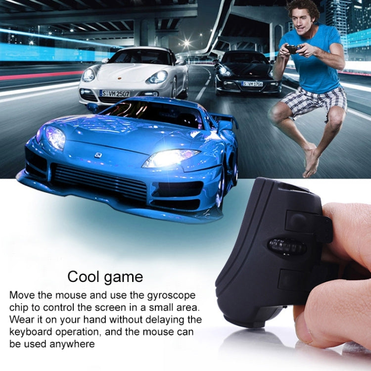 GM306DM Bluetooth + 2.4GHz Dual-mode Lazy Finger Ring Mouse Rechargeable Wireless Mouse
