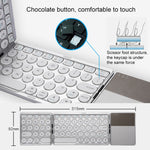 GK408 Three-fold Rechargeable Wireless Bluetooth Keyboard with Touchpad, Support Android / IOS / Windows