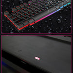 iMICE AK-600 Wired USB Floating Keycap Characters Glow Backlit Gaming Keyboard, Glow Backlit (Black)