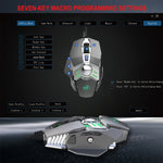 HXSJ J200 7 Keys Programmable Wired E-sports Mechanical Mouse with Light