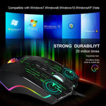 HXSJ J500 7 Keys RGB Programmable Display Screen Gaming Wired Mouse, J500