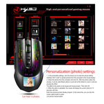 HXSJ J500 7 Keys RGB Programmable Display Screen Gaming Wired Mouse, J500