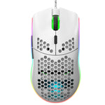 HXSJ J900 6 Keys RGB Lighting Programmable Gaming Wired Mouse (White), J900(Black), J900(White)