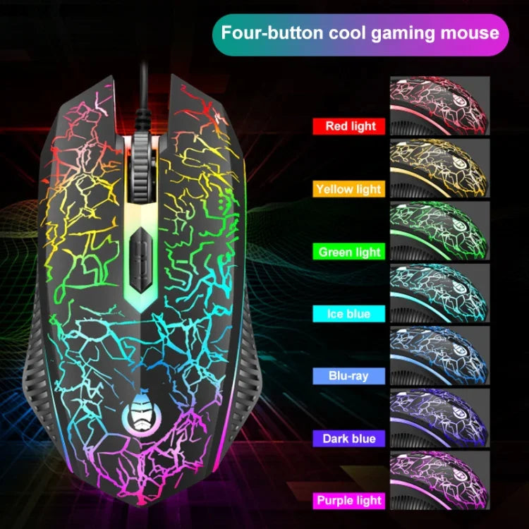 مجموعة لوحة مفاتيح وفأرة ألعاب سلكية SHIPADOO D620 بإضاءة RGB خلفية مكسورة اللون مع 104 مفتاح للحاسوب المحمول والكمبيوتر
