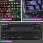 مجموعة لوحة مفاتيح وفأرة ألعاب سلكية SHIPADOO D620 بإضاءة RGB خلفية مكسورة اللون مع 104 مفتاح للحاسوب المحمول والكمبيوتر