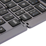 F18 Ultra-slim Rechargeable Foldable 58 Keys Bluetooth Wireless Keyboard with Holder