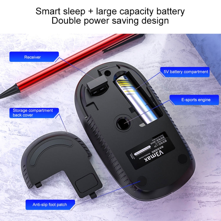 YINDIAO V3 Max Business Office Silent Wireless Keyboard Mouse Set