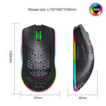 HXSJ T66 7 Keys Colorful Lighting Programmable Gaming Wireless Mouse, T66(White)