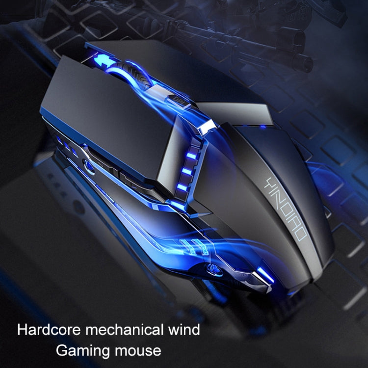 YINDIAO 6 Keys Gaming Office USB Mechanical Wired Mouse, Mouse(Black)