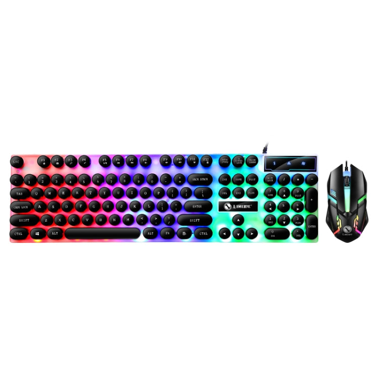 TX300 Mechanical Feel Backlight Punk Wired Keyboard Mouse Set