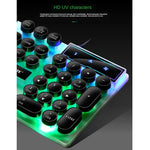 TX300 Mechanical Feel Backlight Punk Wired Keyboard Mouse Set