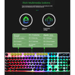 TX300 Mechanical Feel Backlight Punk Wired Keyboard Mouse Set