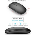 HXSJ M90 2.4GHz Ultrathin Mute Rechargeable Dual Mode Wireless Bluetooth Notebook PC Mouse