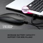 HXSJ M90 2.4GHz Ultrathin Mute Rechargeable Dual Mode Wireless Bluetooth Notebook PC Mouse