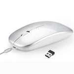 HXSJ M90 2.4GHz Ultrathin Mute Rechargeable Dual Mode Wireless Bluetooth Notebook PC Mouse