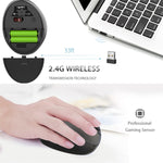 HXSJ T33 2.4GHz Ergonomic Optical Wireless Notebook PC Mouse