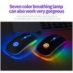 YINDIAO A2 2.4GHz 1600DPI 3-modes Adjustable RGB Light Rechargeable Wireless Silent Mouse, Rechargeable ver.