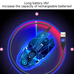 YINDIAO A7 2.4GHz 1600DPI 3-modes Adjustable 7-keys Rechargeable RGB Light Wireless Silent Gaming Mouse