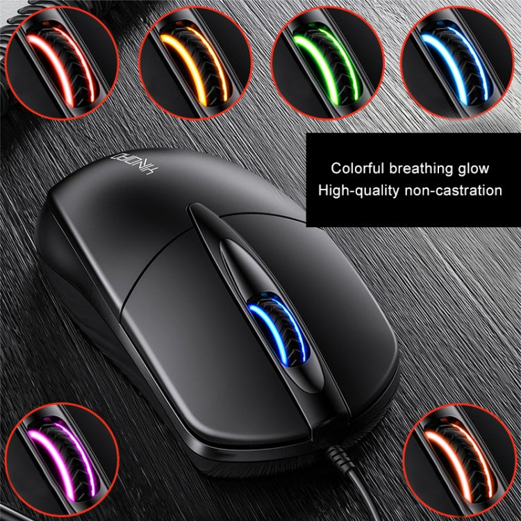YINDIAO G2 1000DPI 3-keys RGB Light Wired Business Mouse