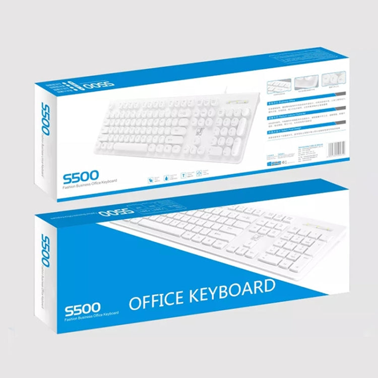 ZGB S500 Round Key USB Wired Computer Keyboard, Round Key (White), Round Key (Black)