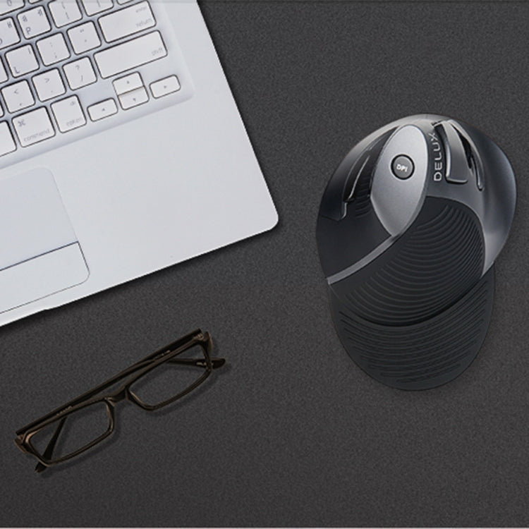 DELUX M618GX Wireless Ergonomic Vertical Mouse 1600DPI Optical Mouse, M618GX