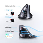 DELUX M618GX Wireless Ergonomic Vertical Mouse 1600DPI Optical Mouse, M618GX