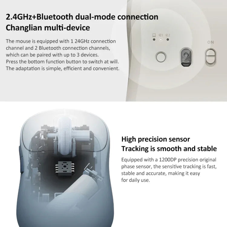 Original Xiaomi Dual-mode 1200DPI Ultra-thin Computer Mouse 3