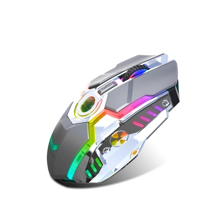 ZERODATE T30 2.4GHz 2400DPI Three-speed Adjustable RGB Backlight Wireless Optical Mouse, T30 White