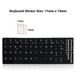 French Learning Keyboard Layout Sticker for Laptop / Desktop Computer Keyboard, French