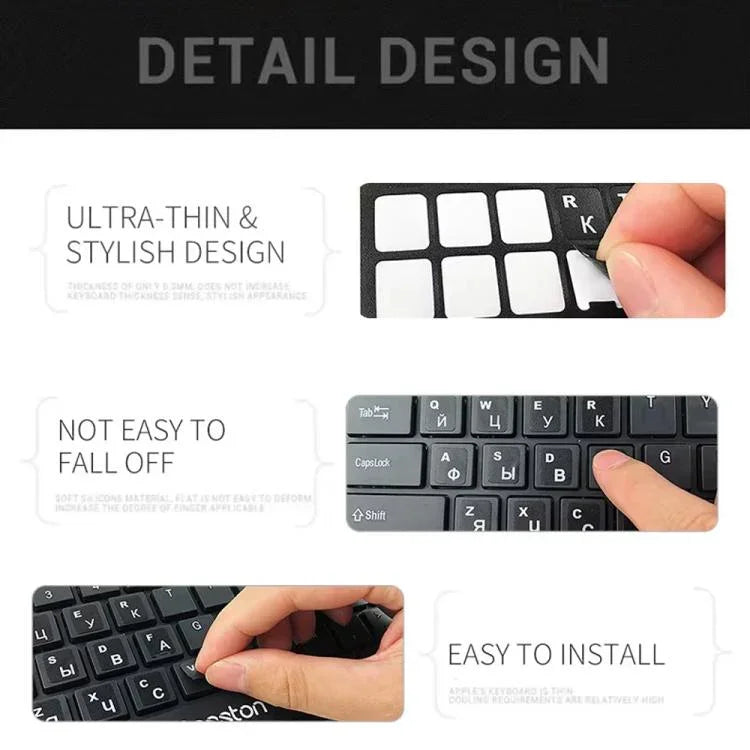 French Learning Keyboard Layout Sticker for Laptop / Desktop Computer Keyboard, French