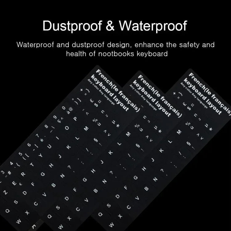 French Learning Keyboard Layout Sticker for Laptop / Desktop Computer Keyboard, French