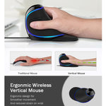 DELUX M618 Plus Wired Blue Version Optical Mouse Ergonomic Vertical Mouse 1600DPI, 1600DPI Wired