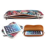 حافظة كم من Lisen بحجم 10 بوصات بنمط أوراق ملونة بسحاب، حقيبة حمل لجهاز iPad Air 2، iPad Air، iPad 4، iPad الجديد، Galaxy Tab A 10.1، Lenovo Yoga 10.1 بوصة، Microsoft Surface Pro 10.6، لأجهزة اللابتوب / التابلت بحجم 10 بوصات وأصغر، 10 بوصة