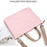 PU Waterproof Laptop Handbag Crossbody Bag for 13.3 inch Laptops, 13.3 inch (Pink), 13.3 inch (White)