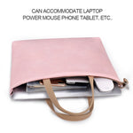 PU Waterproof Laptop Handbag Crossbody Bag for 13.3 inch Laptops, 13.3 inch (Pink), 13.3 inch (White)