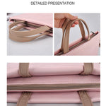 PU Waterproof Laptop Handbag Crossbody Bag for 13.3 inch Laptops, 13.3 inch (Pink), 13.3 inch (White)