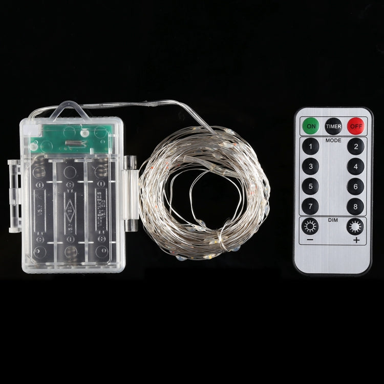 50 LEDs 3 x AA Batteries Box Fairy Lamp Decorative Light with Remote Control, DC 5V, Blue Light/Remote Control, Colorful Light/Remote Control, White Light/Remote Control, Warm White/Remote Control