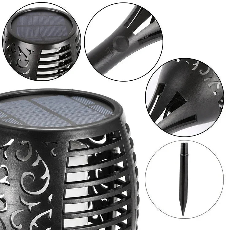 96 LED Solar Flame Light Outdoor Garden Lawn Light Garden Landscape Torch Light
