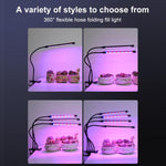 30W Triple Heads Adjustable Spectrum Timing LED Lamp for Plant Growth Lighting, USB Plug DC 5V, 30W