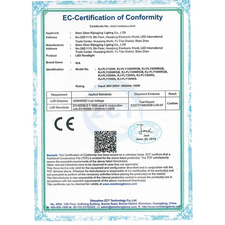 750LM with Remote Control, AC 110-265V, 10W