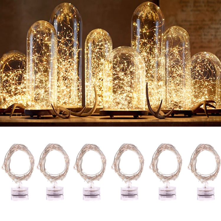 20 LEDs 2700-2900K Rope Fairy Light For Party / Holiday, Length: 2m, DC 6V, 6 PCS 2m