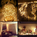 20 LEDs 2700-2900K Rope Fairy Light For Party / Holiday, Length: 2m, DC 6V, 6 PCS 2m