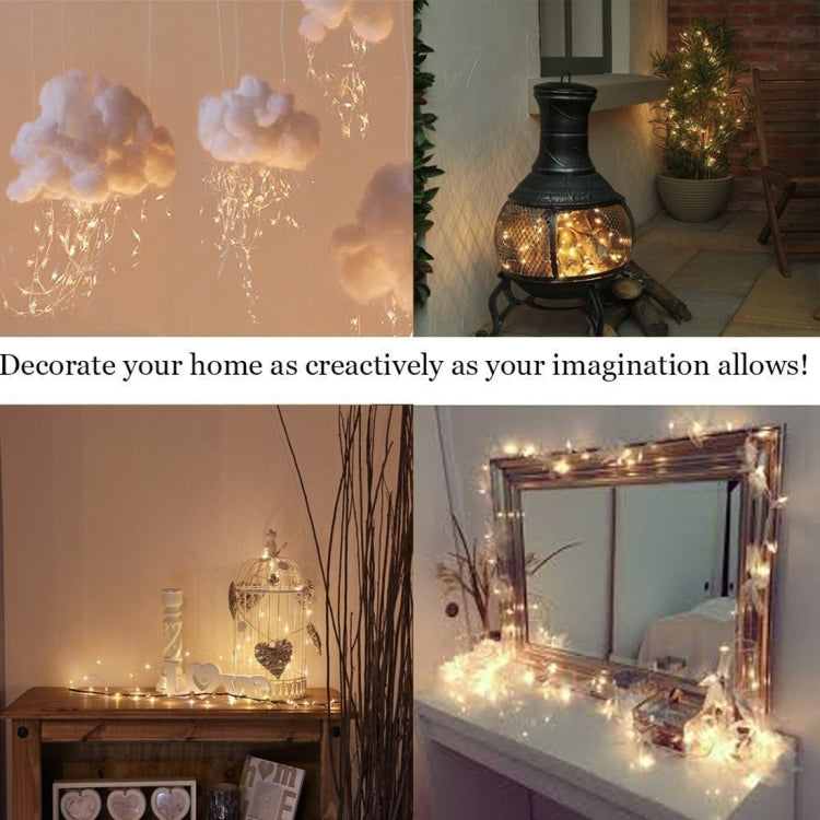 20 LEDs 2700-2900K Rope Fairy Light For Party / Holiday, Length: 2m, DC 6V, 6 PCS 2m