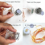 20 LEDs 2700-2900K Rope Fairy Light For Party / Holiday, Length: 2m, DC 6V, 6 PCS 2m