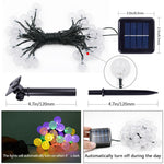 50 LEDs Bubble Ball Outdoor Garden Waterproof Christmas Spring Festival Decoration Solar Lamp String
