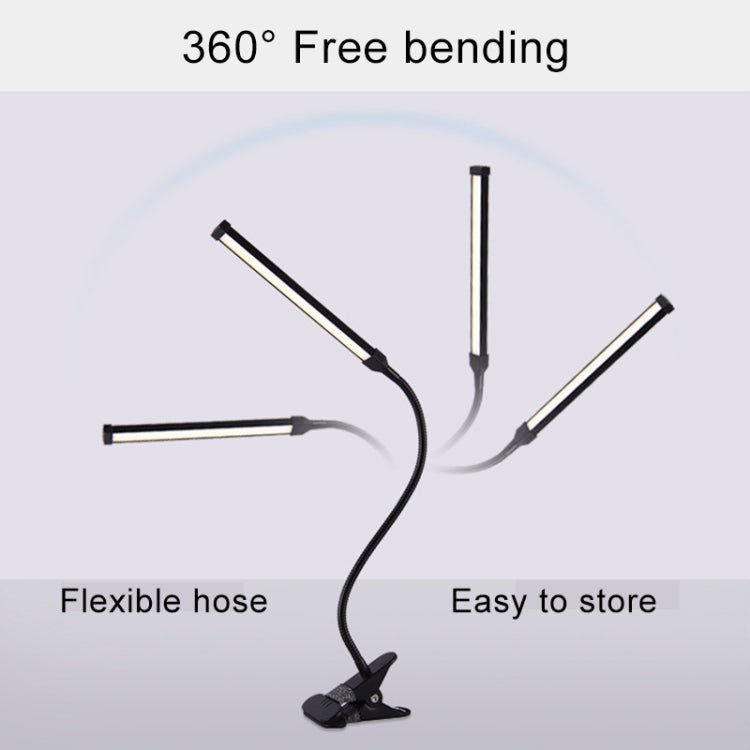 مصباح مكتب LED بقوة 8 واط قابل للطي وقابل للتعديل لحماية العين، نسخة قابلة للتوصيل عبر USB (أبيض)، نسخة قابلة للتوصيل عبر USB (أسود)